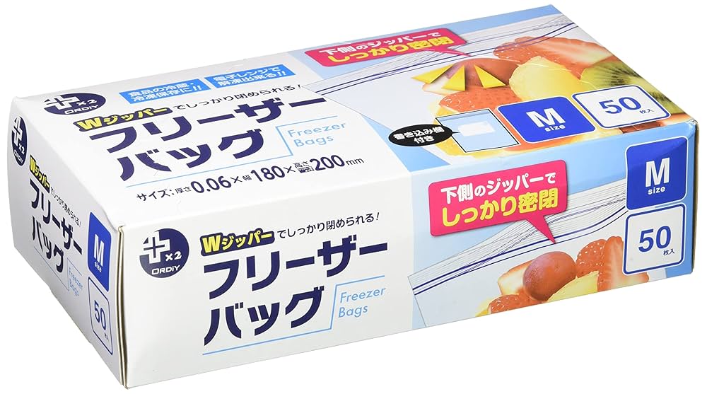 Amazon.co.jp: オルディ フリーザーバッグ Mサイズ 横180mm×縦